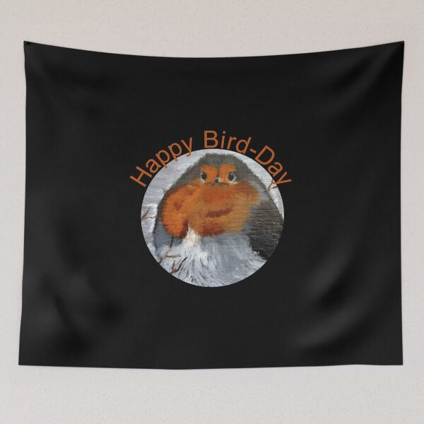 Artikelvorschau, Happy Bird-Day Robin entworfen und verkauft von DiensDesign.