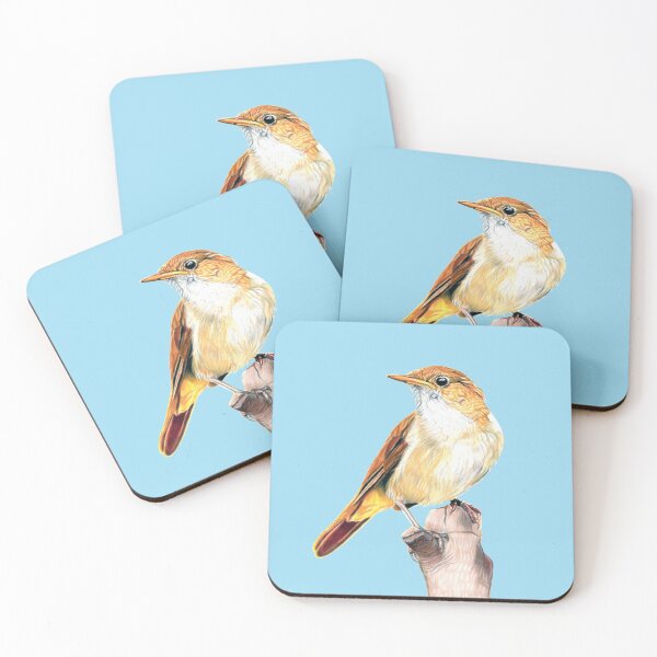 Item preview, Nightingale Songbird on blue designed and sold by IslesArt.