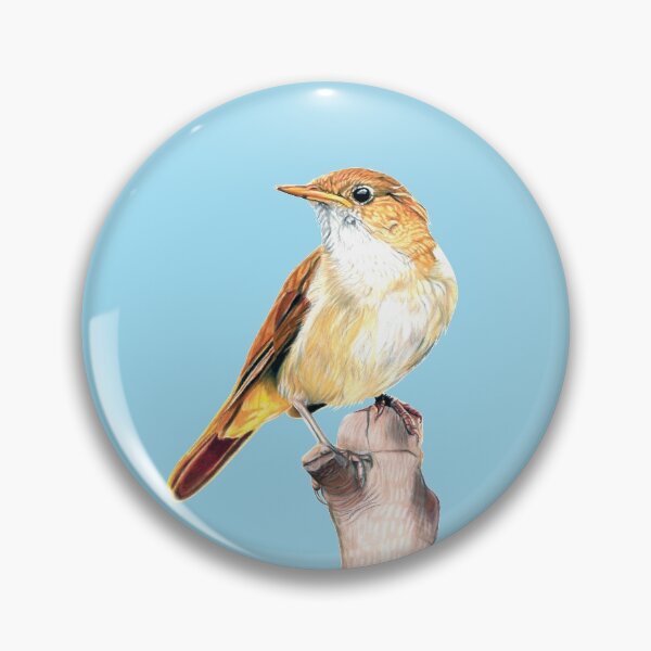 Item preview, Nightingale Songbird on blue designed and sold by IslesArt.