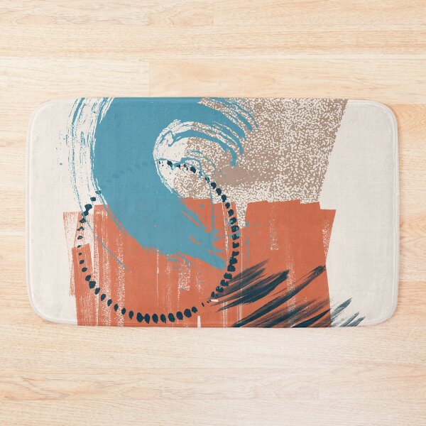 Item preview, 102-2, Blue Terracotta, Watercolor Brush Strokes, designed and sold by TanyDi.