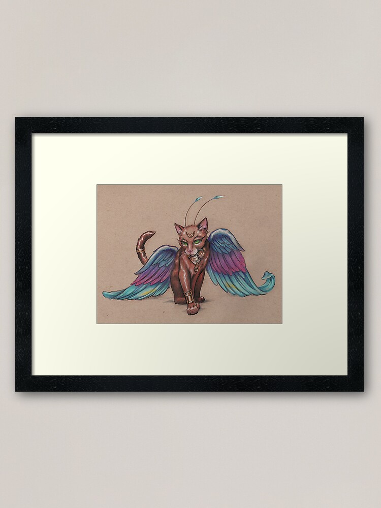 Thumbnail 2 of 7, Framed Art Print, Some kitties are more regal than others (but all kitties think they are royalty) designed and sold by justteejay.