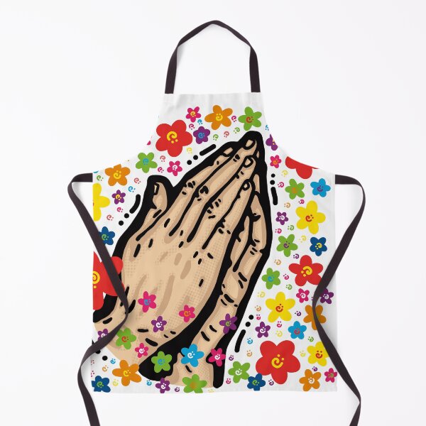 Aperçu de l'œuvre arc en ciel floral | mains en prière pour la paix créée et vendue par DESIGNBRAND.