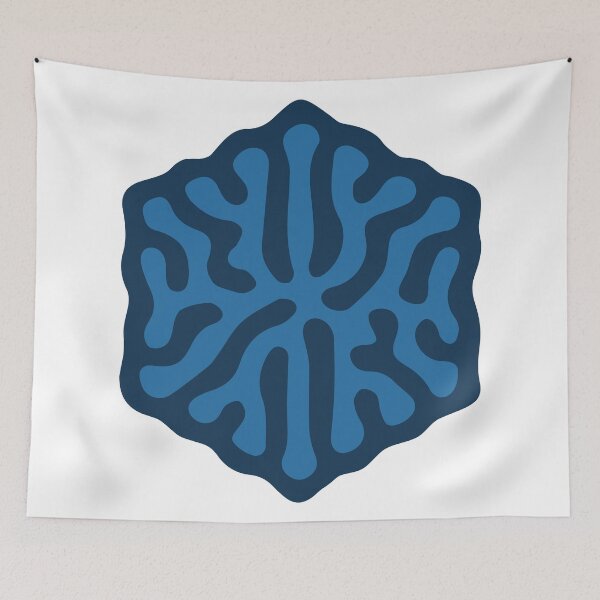 Item preview, Reaction-Diffusion Hexagon (Blue) designed and sold by John Uttley.