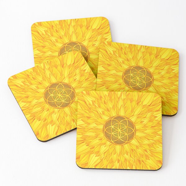 Item preview, Seed of life in Sunflower - Sacred Geometry designed and sold by k9printart.