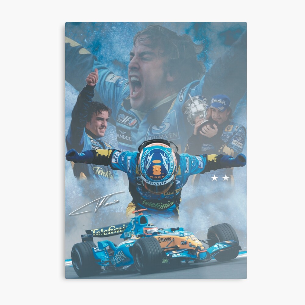 Fernando Alonso F1 Racing Poster Painting - Tenorarts