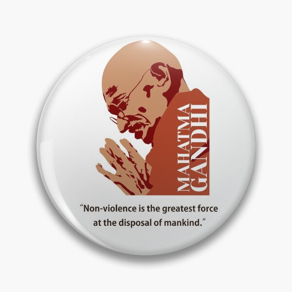Item preview, philosopher, Mahatma Gandhi, Gandhi Quotes, Non-violence (gothic) designed and sold by challengecafe.