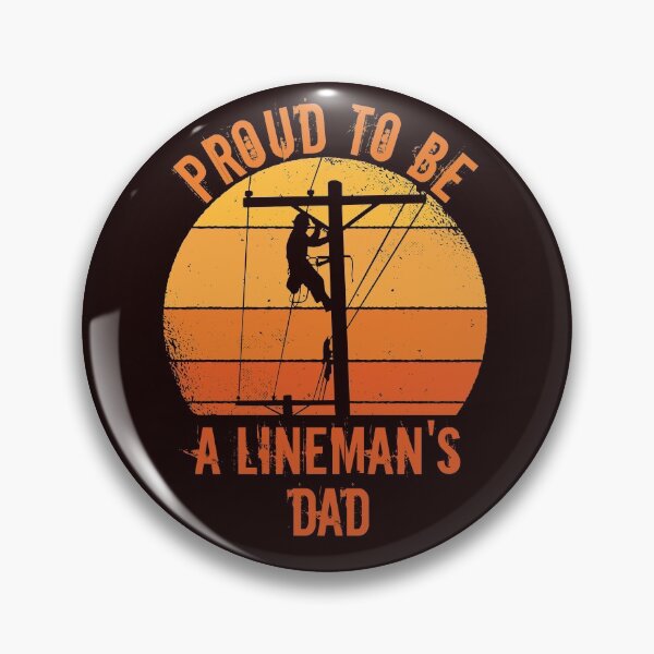 Item preview, Cute Fathers Day Apparel Merch Co Proud To Be A Lineman's dad Fathers day Electricians Cute T-Shirt designed and sold by Hema Thilakaratne.
