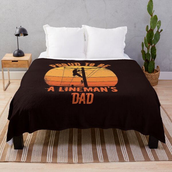 Item preview, Cute Fathers Day Apparel Merch Co Proud To Be A Lineman's dad Fathers day Electricians Cute T-Shirt designed and sold by Hema Thilakaratne.