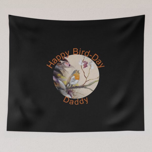 Item preview, Happy Bird-Day Daddy 2021 Robin-Happy Birthday designed and sold by DiensDesign.