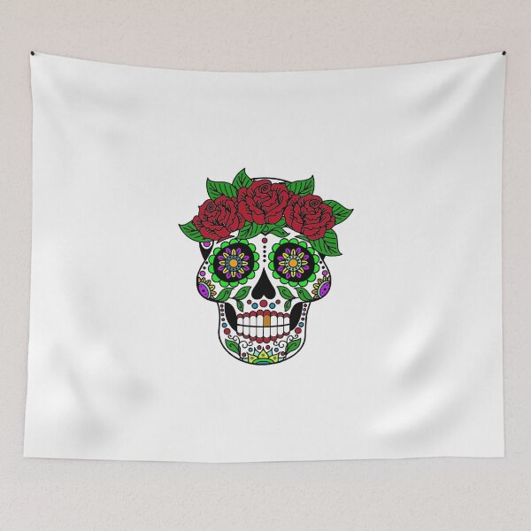 Item preview, Sugar Skull Calavera Roses designed and sold by WakeNBake-Tees.