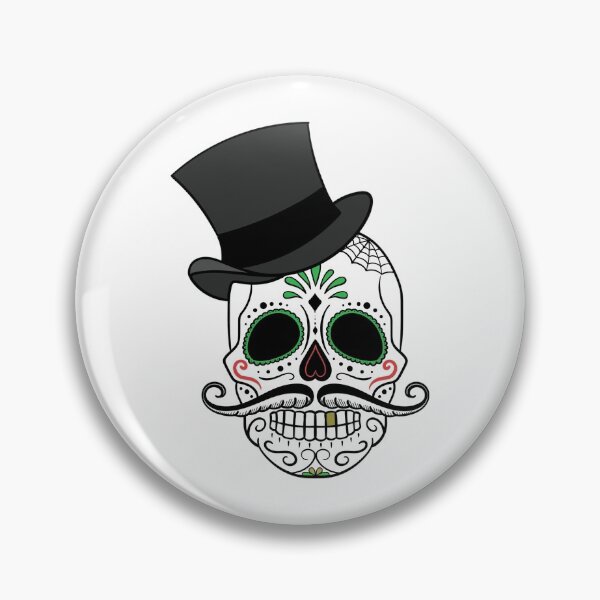 Item preview, Sugar Skull Calavera Top Hat designed and sold by WakeNBake-Tees.