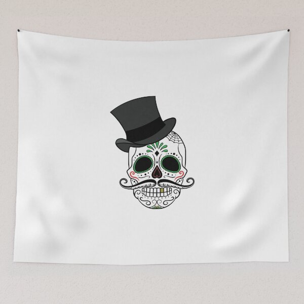 Item preview, Sugar Skull Calavera Top Hat designed and sold by WakeNBake-Tees.