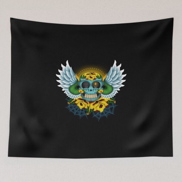 Item preview, Sugar Skull Calavera Wings designed and sold by WakeNBake-Tees.