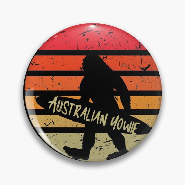 Item preview, Australian Yowie, vintage sunset design with surfboard  designed and sold by 1DaisyChainLane.