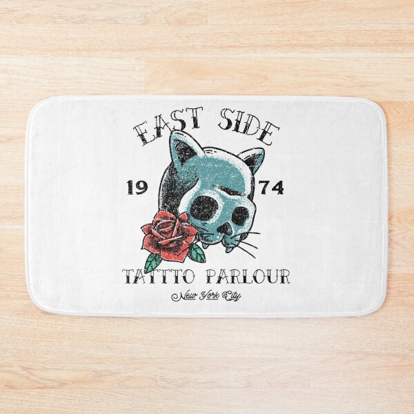 Item preview, East Side Tattoo Parlour, Studio Cat Skull Logo Design designed and sold by Proverbial Wisdom Design.