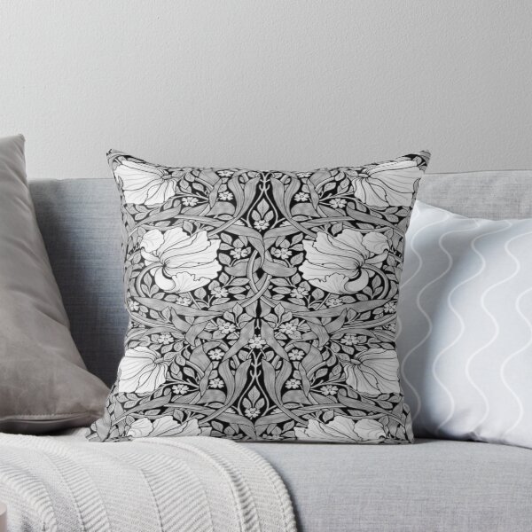Item preview, William Morris-Pimpernel, noir, blanc, gris designed and sold by Vivanne-art.