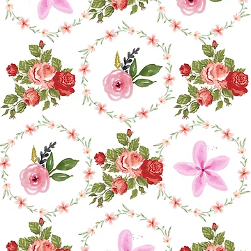 Artwork thumbnail, Flowers Patterns - Roses by Jecilii