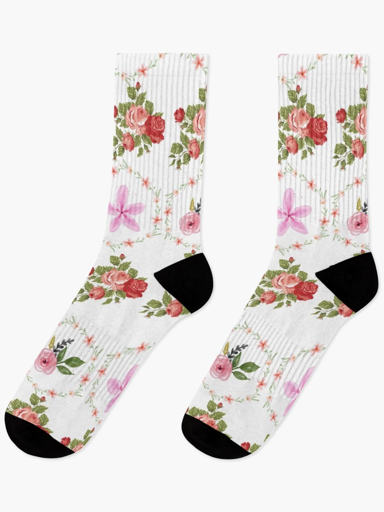 Thumbnail 1 of 5, Socks, Flowers Patterns - Roses designed and sold by Jecilii.