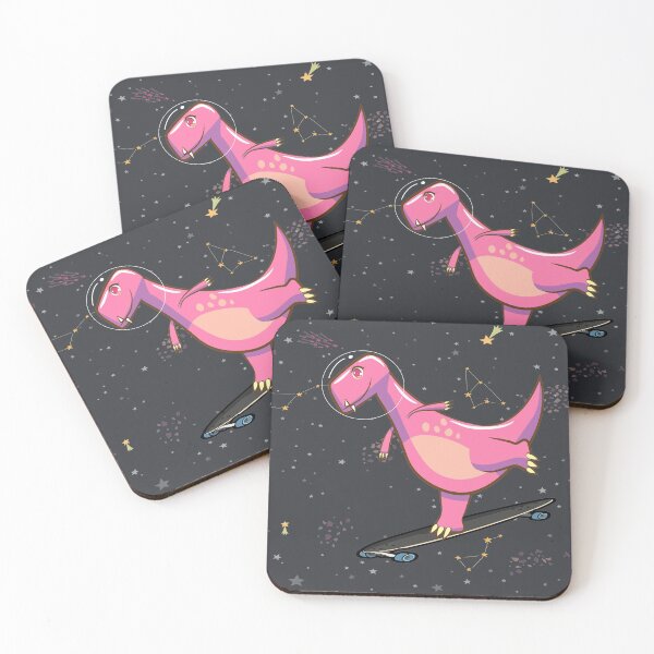 Item preview, dinosaur skating in the space  designed and sold by Northendesigns.