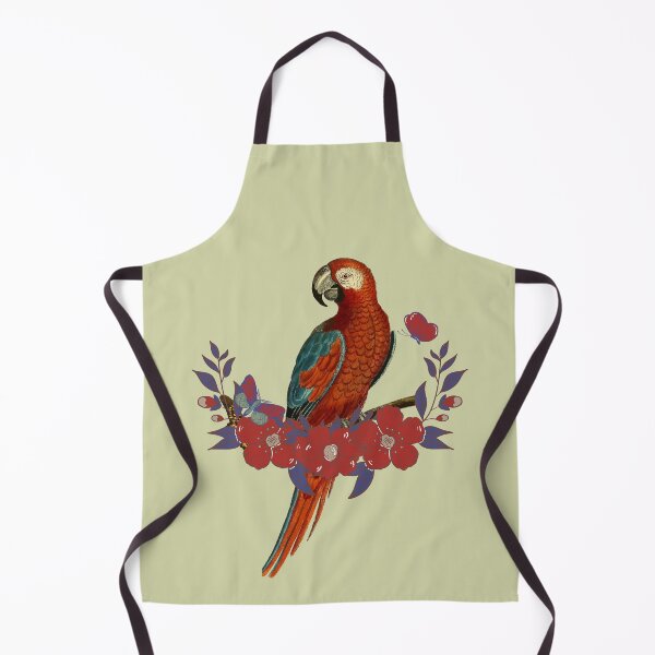 Item preview, Parrot with flowers designed and sold by avocadissimo.