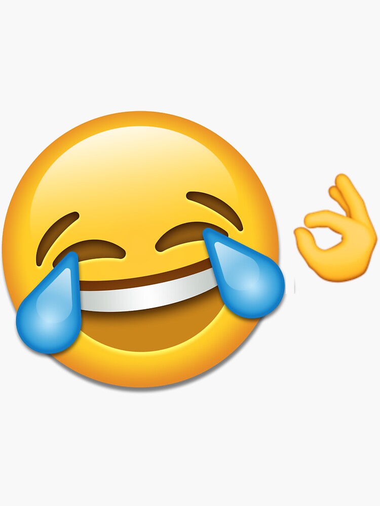 "Laughing Emoji" Sticker by MiamiChicken | Redbubble