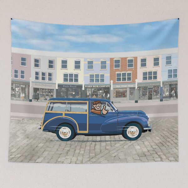 Item preview, Morris Minor Traveller in Trafalgar Blue designed and sold by Bigs66.