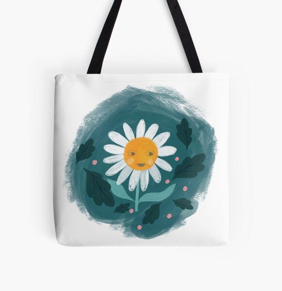 daisy illustration All Over Print Tote Bag