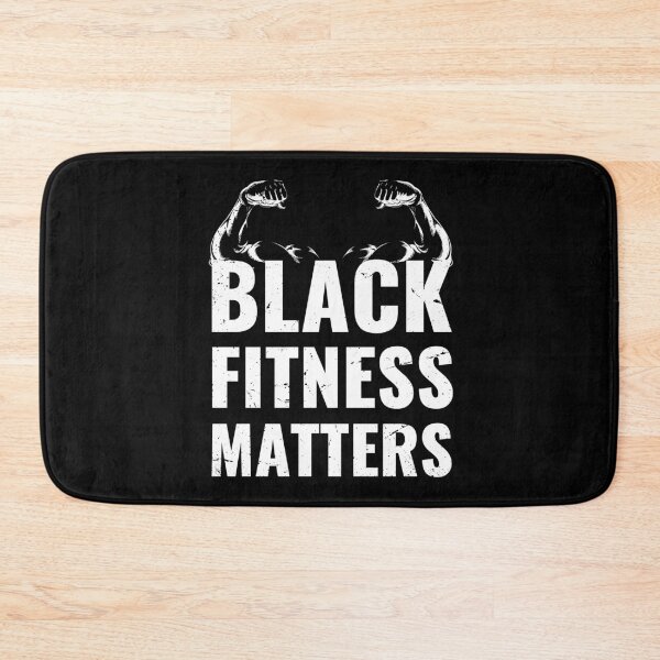 Item preview, black fitness matters / funny fitness gift / black fitness present / workout designed and sold by anodyle.
