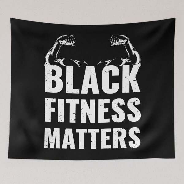Item preview, black fitness matters / funny fitness gift / black fitness present / workout designed and sold by anodyle.