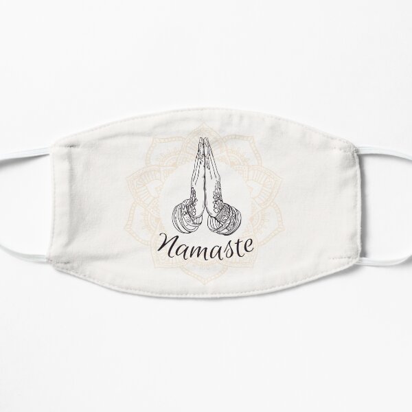 Namaste zen mandala Flat Mask