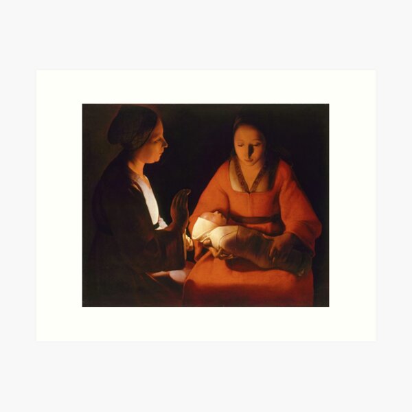 Item preview, Georges de La Tour - The Newborn Child (Le Nouveau-né) 1648 designed and sold by HistoryRestored.