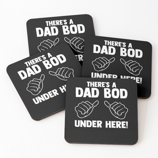 Item preview, There's a dad bod under here funny father's day dad jokes designed and sold by Nessshirts.