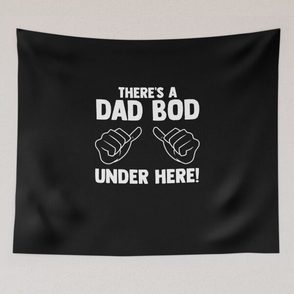 Item preview, There's a dad bod under here funny father's day dad jokes designed and sold by Nessshirts.