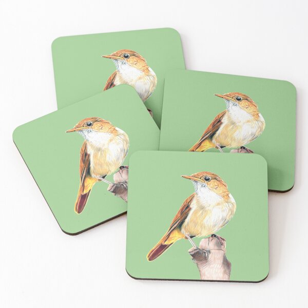 Item preview, Nightingale Songbird on light green designed and sold by IslesArt.