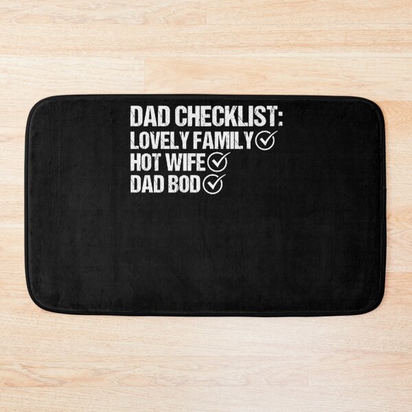 Item preview, Dad bod dad checklist funny fathers day dad jokes hot wife  designed and sold by Nessshirts.