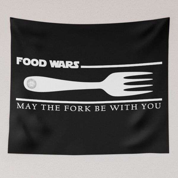 Item preview, Food Wars: May The Fork Be With You (White) designed and sold by Visual Resolutions.