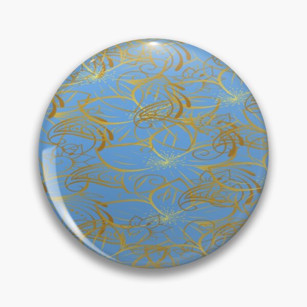 Item preview, Golden Hibiscus ( Light blue) designed and sold by irisonline.
