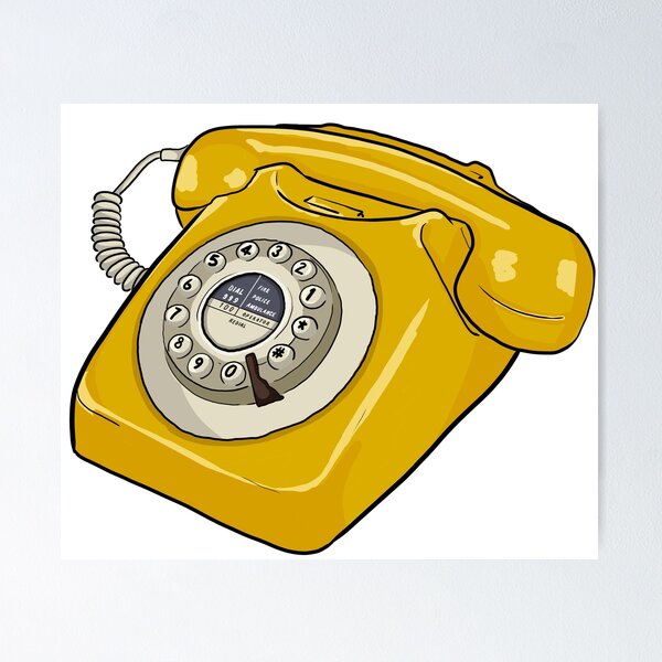 Item preview, Yellow Rotary Phone designed and sold by TinyTableArt.