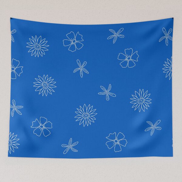 Item preview, Summer Flowers White Art Print designed and sold by lineartdesigns.