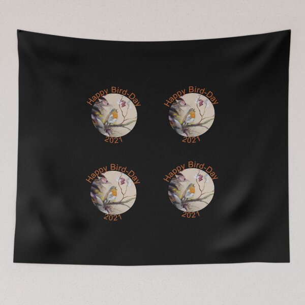 Item preview, Happy Bird-Day 2021 Robin-Happy Birthday designed and sold by DiensDesign.