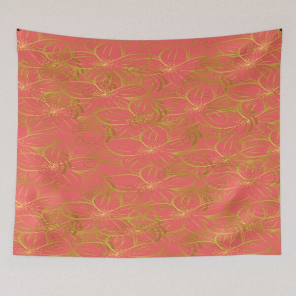 Item preview, Golden Hibiscus ( Light Red) designed and sold by irisonline.