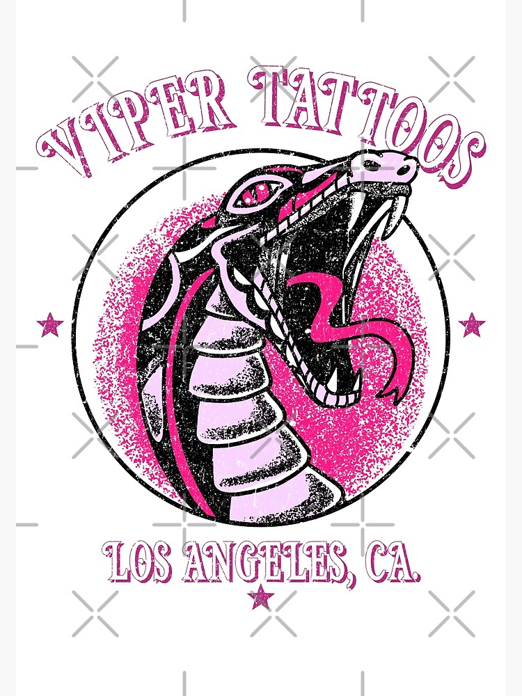 Póster «Viper Tattoo, Los Angeles Tattoo Studio Snake Logo» de