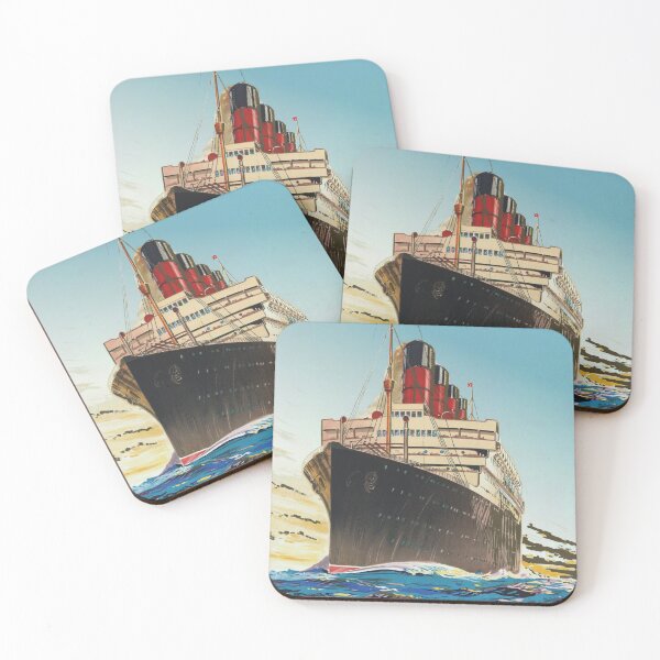 Item preview, VINTAGE CUNARD AQUITANIA TRAVEL POSTER designed and sold by Madjack Tees Kiwi SuperStore.
