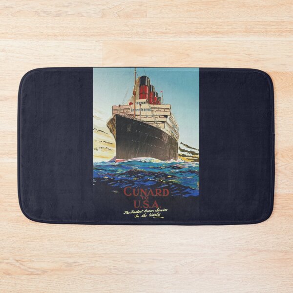 Item preview, VINTAGE CUNARD AQUITANIA TRAVEL POSTER designed and sold by Madjack Tees Kiwi SuperStore.