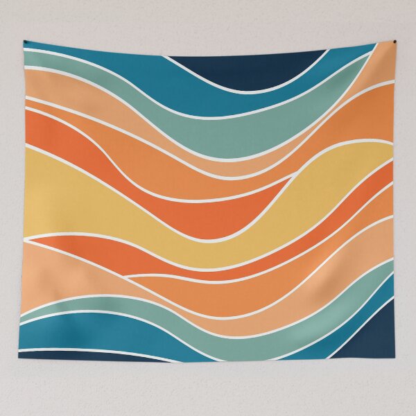 Item preview, Multicolor retro waves designed and sold by BattaAnastasia.