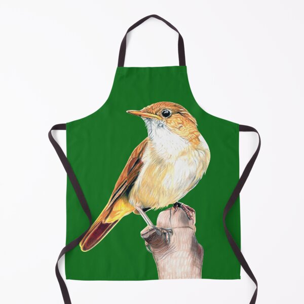 Item preview, Nightingale Songbird on dark green designed and sold by IslesArt.