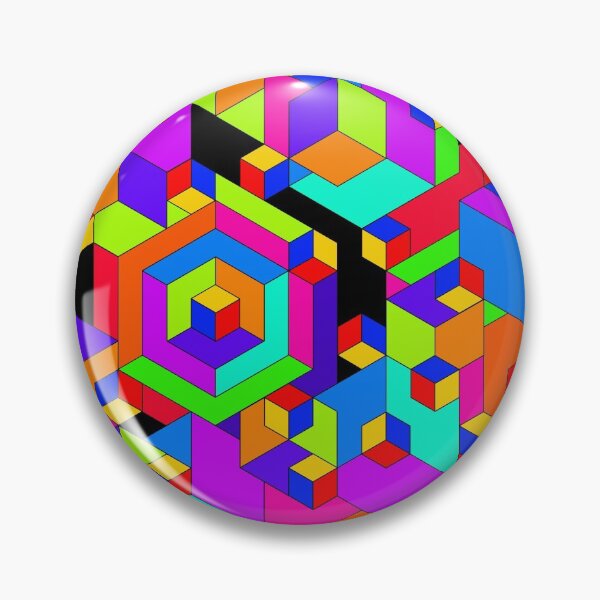 Item preview, Geometric Cubist Block Nightmare designed and sold by Amanda Lucas.