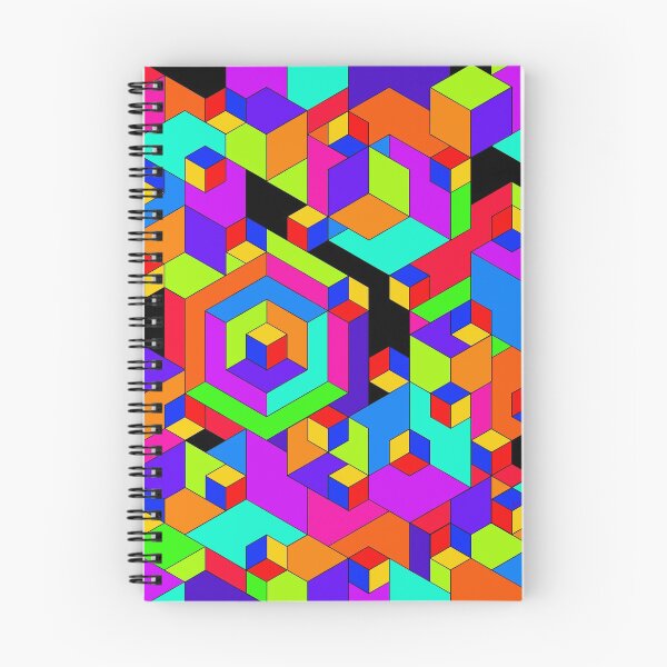 Artikelvorschau, Geometrischer kubistischer Block-Albtraum entworfen und verkauft von Amanda Lucas.