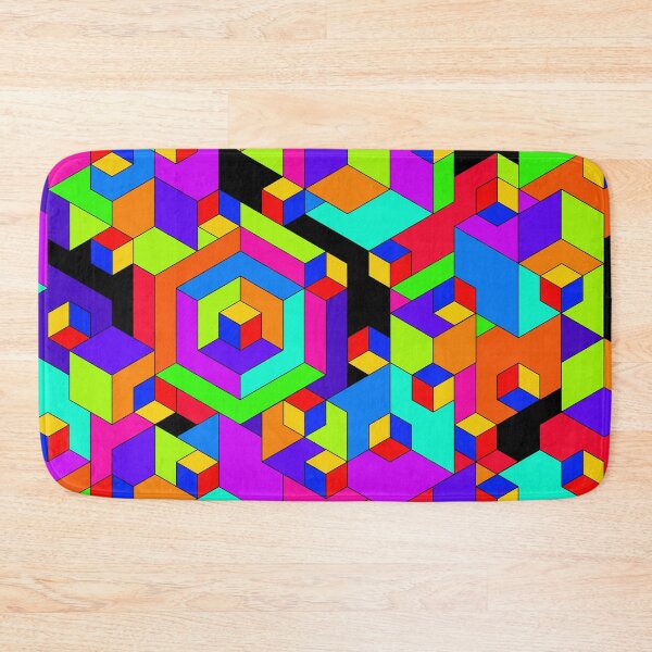 Item preview, Geometric Cubist Block Nightmare designed and sold by Amanda Lucas.