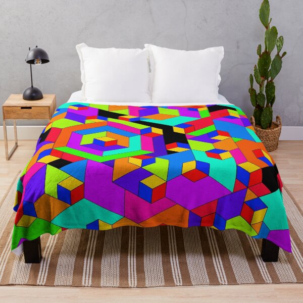 Item preview, Geometric Cubist Block Nightmare designed and sold by Amanda Lucas.